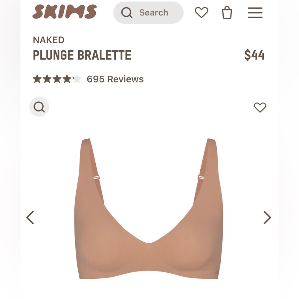 SKIMS Plunge Bralette - Brown